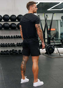 Camisetas de Gimnasio para Hombre de Alta Calidad, Logotipo Personalizado, Tallas Grandes, Ropa Deportiva Transpirable, Absorbe la Humedad, Corte Ajustado, Mangas Cortas - Product Image 2