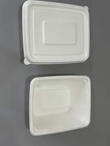 Boîte à lunch jetable de qualité supérieure en bagasse de canne à sucre biodégradable pour restaurant, 13 x 6, type clamshell, pour plats à emporter, gratuite - Product Image 6