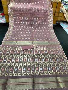 Hot Sale Exclusive Deshi Dhakai Jamdani Sharee Trending for Women JAMDANI FABRIC Blue <b>RED</b> GREEN Golden Sky Blue From Bangladesh - Product Image 6