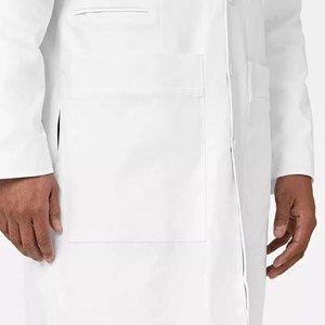 Batas de laboratorio blancas de algodón polivinílico Unisex de alta calidad embalaje personalizado enfermera médico uniforme de moda para uso hospitalario batas de laboratorio - Product Image 2