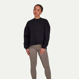 Sweat-shirts tendance pour femmes grandes tailles, doublés en polaire, respirants, avec logo sur le devant, pour la mode automne/hiver - Product Image 5