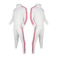 Ensemble de survêtement deux pièces pour homme, style streetwear, imprimé uni avec strass, veste et pantalon, respirant, séchage rapide, extensible dans quatre directions