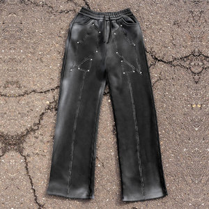 Sweat à capuche zippé pour homme, design streetwear personnalisé, coupe oversize, effet délavé, molleton épais 320 g/m², 100 % coton - Product Image 4