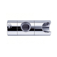 Support de barre de douche coulissante en ABS chromé, support réglable à levier pour tube rond de 18 à 25 mm