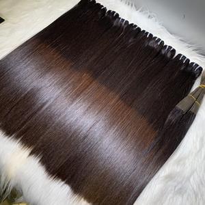 Les meilleurs extensions de cheveux vietnamiens vente en gros de paquets trame os droit grand stock cheveux vierges de qualité supérieure 100% cheveux Remy - Product Image 5