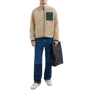 Men's Personalized Hot Selling Highstreet Wear Breathable <b>Sherpa</b> <b>Fleece</b> Jacket, OEM Winter Soft <b>Sherpa</b> Zip Polar <b>Fleece</b> Jacket - Product Image 2