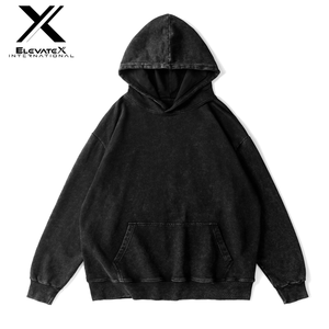 Pull en molleton de coton 100% vintage multicolore personnalisé pour sweat à capuche d'hiver tricoté brodé avec logo imprimé bouffant pour hommes femmes uni - Product Image 2