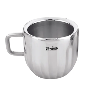 Elegante taza de té de acero inoxidable de doble pared de 100ml Diseño de girasol ecológico Drinkware - Product Image 1