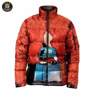 Latest Design Men's Puffer Jackets Custom Logo Printed Smart Casual Winter Woolen Coat with Hooded Zipper winter Jacket - Product Image 1