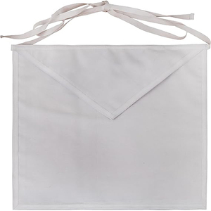 Premium Lambskin Masonic Master Mason White Embroidered <b>Apron</b> White Ribbon Handcrafted - Product Image 2