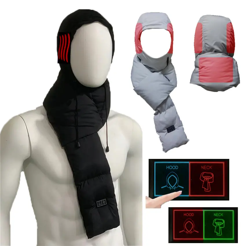 Verwarmde Patent Sjaal Oor Hoed Warmer Voor Winter Vrouwen & Mannen Running, carbon Fiber Sjaal Kap Spar Layer Gezicht Masker