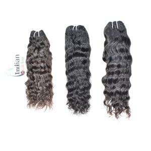 Vente en gros Remy naturel cuticule alignée vierge pas cher Machine Double trame couleur noire faisceaux bouclés Extensions de cheveux humains indiens - Product Image 5