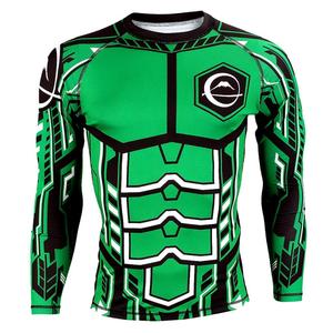 Logo personnalisé de haute qualité à manches longues Compression MMA Gym Rash Guard Sublimation Shirt pour couper et coudre Formation Rash Guard - Product Image 6