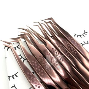 แหนบขนตาสแตนเลสสีโรสโกลด์ที่แยกได้อย่างแม่นยำส่วนขยายของพัดลมขนาดใหญ่สั่งทำได้ - Product Image 4