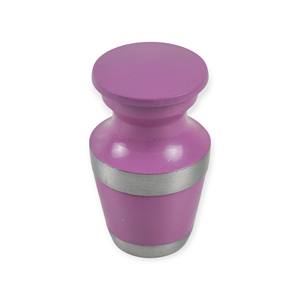 Urne commémorative en métal blanc avec motif de cœur de papillon rouge et finition brillante et lisse - Product Image 5