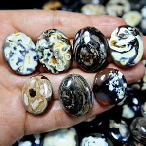 หินอัญมณีทรงหลวมรูปวงรีหินโมราโมราเจียระไนแบบเรียบของ Sulemani จากธรรมชาติ - Product Image 1
