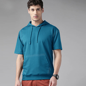 Offre Spéciale personnalisé hommes 100% coton 420gsm hiver Oem Pakistan usine personnaliser demi-manches à capuche poche kangourou hommes sweats à capuche - Product Image 1