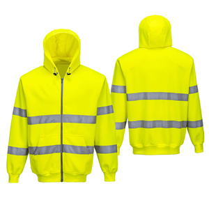 Vêtements de sécurité de classe 2 à faible risque, prix bas, polyester, bande réfléchissante haute visibilité, sweat à capuche, commande en petite quantité, marque personnalisée - Product Image 3