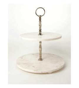 Diseño elegante soporte de pastel de Metal y mármol forma redonda fiesta de cumpleaños boda pantalla usada personalizar logotipo en dirección artesanía India - Product Image 1