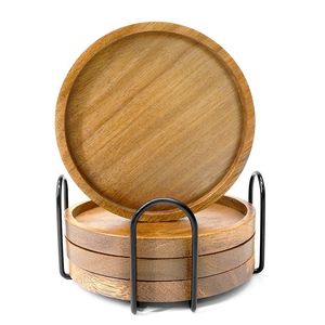 Collection de dessous-de-verre en bois rustique et élégant pour la maison, avec des matériaux écologiques et une construction solide - Product Image 6