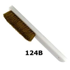 8-1/2\" Overall Brass Scratch Brush with Plastic Handle 3.1/2\" Long 3/4\" Wide Bristles for <b>Jewelry</b> <b>Tools</b> & <b>Equipment</b> - Product Image 2