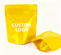Sachet refermable holographique personnalisé avec logo, en Mylar, de qualité alimentaire, anti-odeur, réutilisable, pour sucre, bonbons, biscuits et snacks