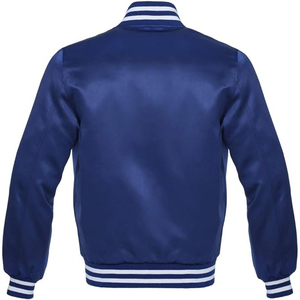 Veste de baseball violette avec logo personnalisé, veste bomber en satin pour hommes, fabricant OEM ODM, varsity - Product Image 2