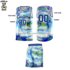 Ensemble de maillots de basket-ball personnalisés pour hommes, avec tissu respirant et impression de numéro de joueur, pour l'entraînement scolaire et les matchs de ligue - Product Image 6