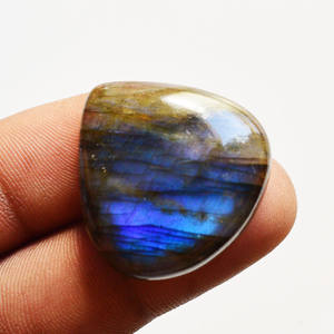 Cabochon Cœur en Labradorite Bleue à Éclat de Feu, Taille 27x27x7MM, Vente en Gros, Pierres Précieuses de Guérison de Haute Qualité, Labradorite à Éclat Bleu - Product Image 4