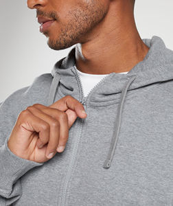 Sweat-shirt à fermeture éclair 1/4 personnalisé de haute qualité avec logo, 350 g/m², coton respirant, col montant, sweat-shirt polaire pour homme - Product Image 2