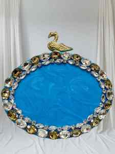 Sculpture de table en résine écologique pour la décoration de la maison, artisanale, classique, peinte à la main, forme naturelle - Product Image 2