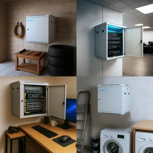 Extralink 12U 600x600 ASP Porte en métal gris Armoire à montage mural-en stock - Product Image 3