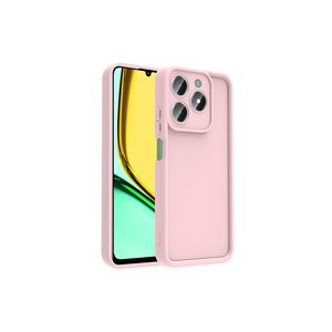 Funda Protectora de Silicona Rosa Premium para Realme C61, Diseño de Piña, Cubierta Trasera, Electrochapado, Protección para la Cámara - Product Image 1
