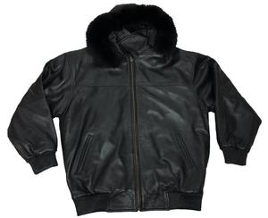 Chaqueta de Cuero Estilo Letterman para Hombre, Chaquetas de Cuero con Bolsillos, Estilo Clásico y Moderno - Product Image 3