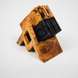 Juego de posavasos de resina epoxi de alta calidad con posavasos de resina de madera epoxi cuadrado decorativo con efecto océano - Product Image 2