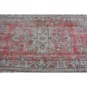 Alfombra turca Vintage 5,1x7,9 pies rojo blanco Patchwork diseño lana Material látex 10mm área grande rectángulo pasillo para decoración de habitación - Product Image 5