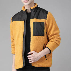 Veste en laine Sherpa avec veste zippée en polaire Veste polaire Sherpa personnalisée Streetwear pour hommes Vêtements d'extérieur de qualité supérieure Vêtements en gros - Product Image 1