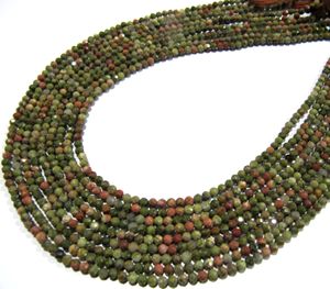 Unakite Rondelle facetado de 2mm de cuentas de Color verde de 13 pulgadas de largo, joyería eminente de alta calidad, cuentas para hacer joyas - Product Image 4