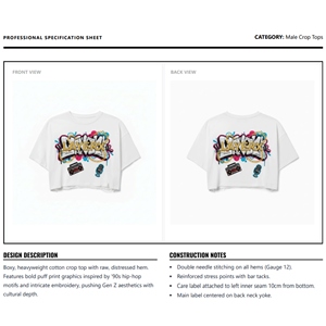 เสื้อยืดครอปทรงบ็อกซี่ผ้าฝ้าย 100% สำหรับผู้ชาย ไซส์ใหญ่ รับสกรีนลายแบบแอพพลิเค่ สไตล์สตรีทแวร์แบบดิสเทรส ผลิตจากวัสดุเป็นมิตรต่อสิ่งแวดล้อม คุณภาพสูง - Product Image 6