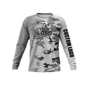 Gran oferta Logo sublimación impresión hombres sol UPF 50 rendimiento secado rápido protección UV y capucha manga larga Sudadera con capucha camisas de pesca - Product Image 4