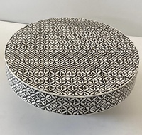 Fantaisie vente chaude incrustation d'os Table basse ronde meubles de luxe incrustation d'os Table centrale meubles de maison décor à la maison Table d'appoint