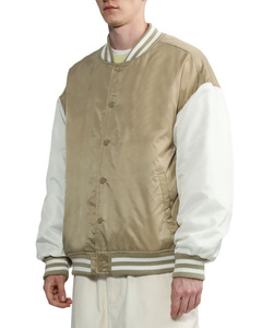 2025 Custom Satin Varsity Jacket Men's XL Letterman <b>Cycling</b> Apparel Hooded Collar Winter Woven Fabric Customizable Colors - Product Image 1