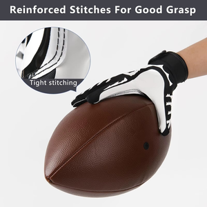 Gants de football américain en latex imprimés sur mesure de haute qualité avec paume antidérapante pour les sports de plein air - Product Image 5