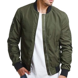 Blouson Bomber Homme en Toile à Col Montant, Nouveau Design, Personnalisable OEM, avec Logo Frontal, Respirant, Vêtement d'Hiver Tendance, Vente en Gros - Product Image 1