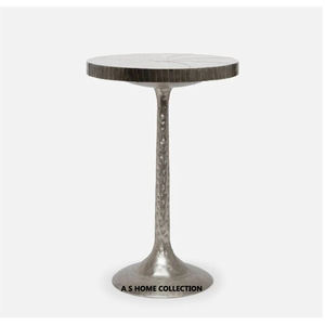 Table d'appoint polonaise brillante de forme ronde en métal d'acier inoxydable pour des meubles de chambre à coucher de salon la plus haute qualité - Product Image 3