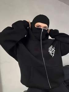 Custom <b>Women's</b> Winter Oversized <b>Hoodies</b> Long Sleeve Fashion Pocket Casual Pullover Tops Streetwear Windproof Breathable - Product Image 4