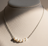 Collier à plusieurs rangs en argent sterling 925 plaqué or 18 carats avec perles d'eau douce de qualité AAA, bijoux fins en gros