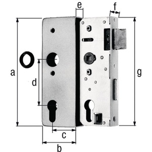 ตู้เก็บของ DIN ซ้าย/ขวา A170 X B60 X C40 มม. ขนาด E 30 มม. ระยะห่างหลัง 40 มม. กล่องล็อค GAH - Product Image 1
