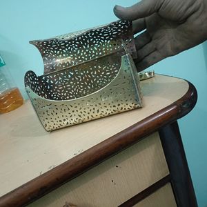 Bolsos de Noche Clásicos de Metal con Diseño Calado, Bolsos de Mano con Cadena Hechos a Mano en India, Accesorios para Bodas y Eventos para Mujer - Product Image 2