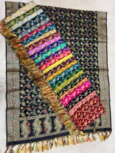 Trendy Banarasi Silk Dupatta Collection with Golden Zari Work Perfect Match for Salwar Kameez Kurti and <b>Wedding</b> Functions - Product Image 3
